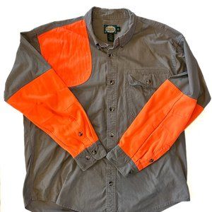 Cabela’s Shirt Mens XL Tan & Orange Long Sleeve Button Up Hunting
